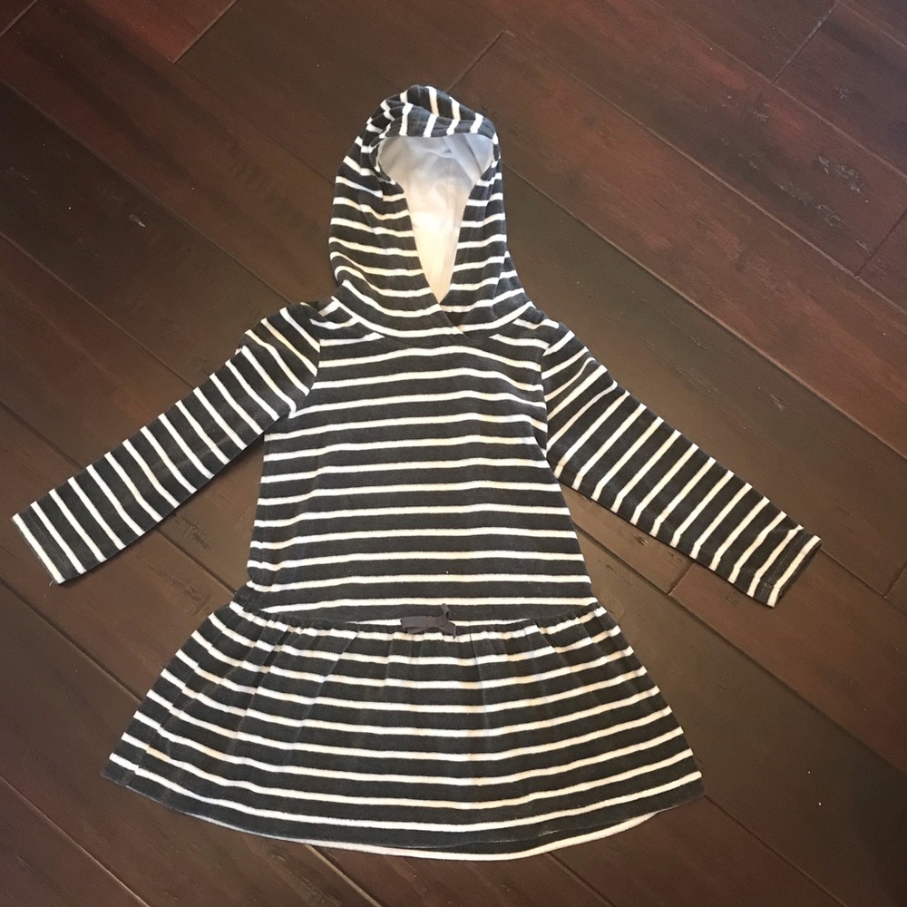 Girls velour hooded dress